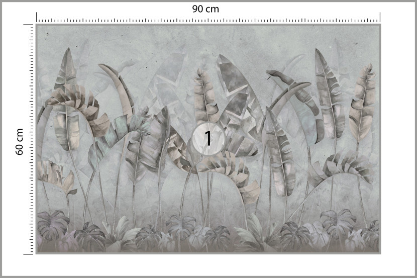 Fototapeta Abstrakcyjne Liście Bananowe 90x60cm