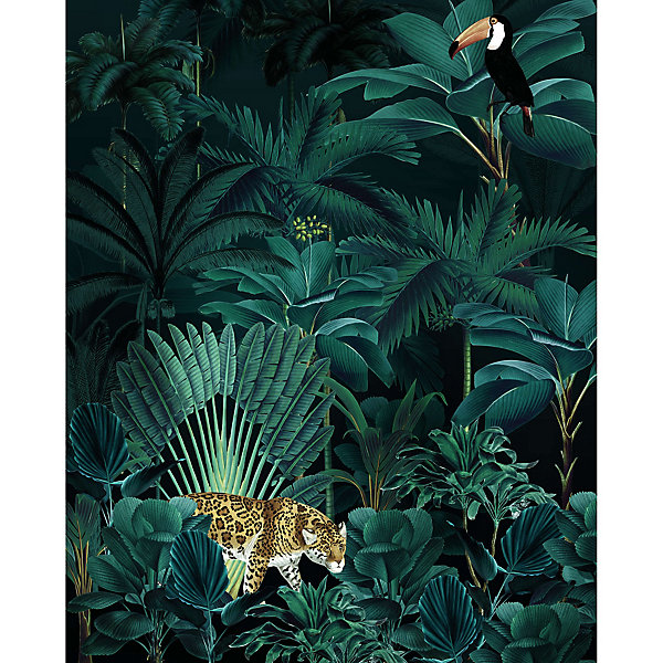 Papier peint panoramique Jungle night 200 x 250 cm Komar
