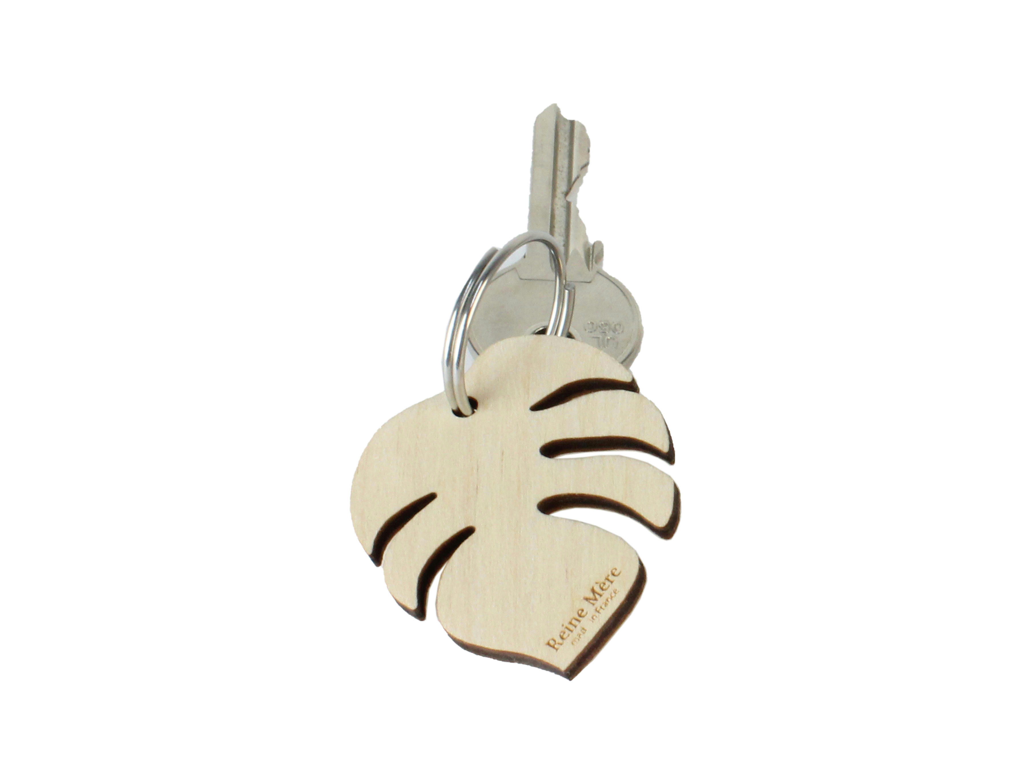 Tropique - Porte-clés Monstera en bois de bouleau made in france