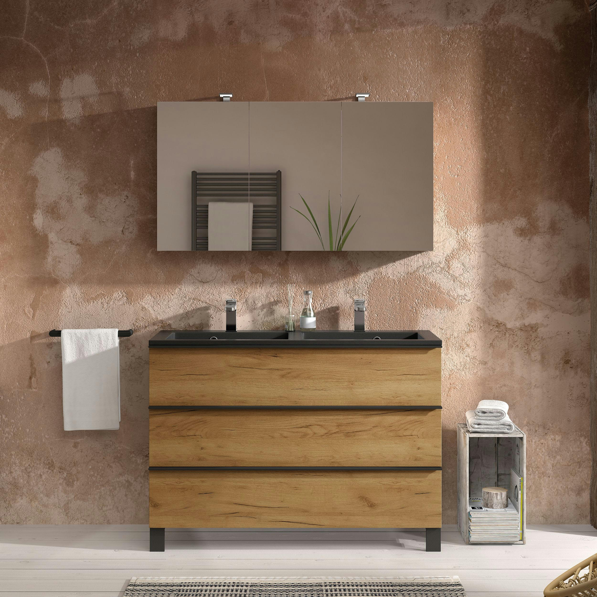 SANTIAGO - Meuble sous-vasque L120 x H75 x P46 cm