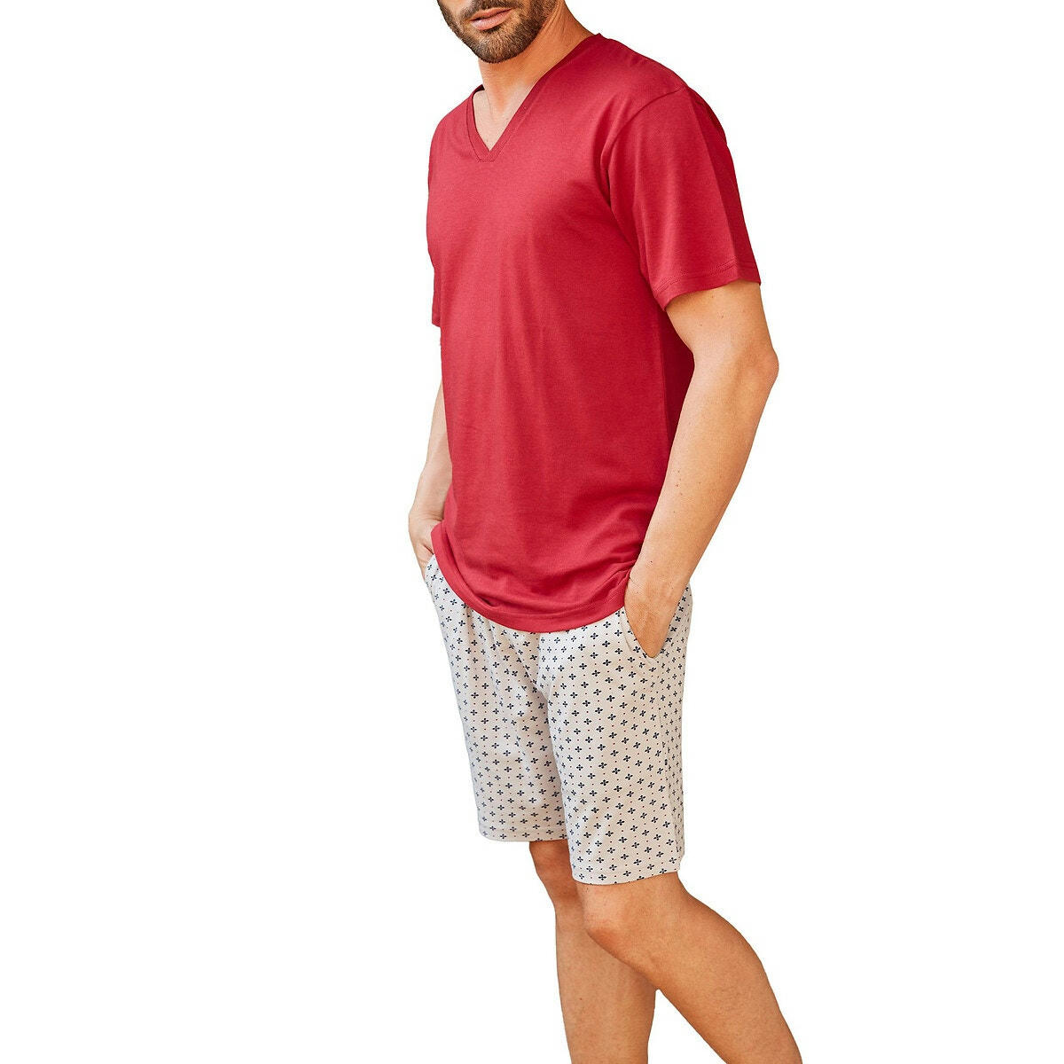 Pyjashort haut col V