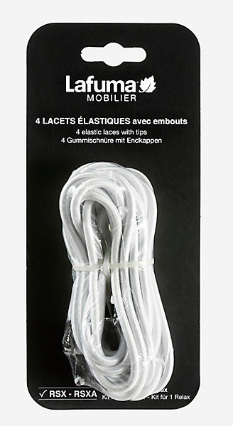 Lacets élastiqués avec embouts Lafuma blancs