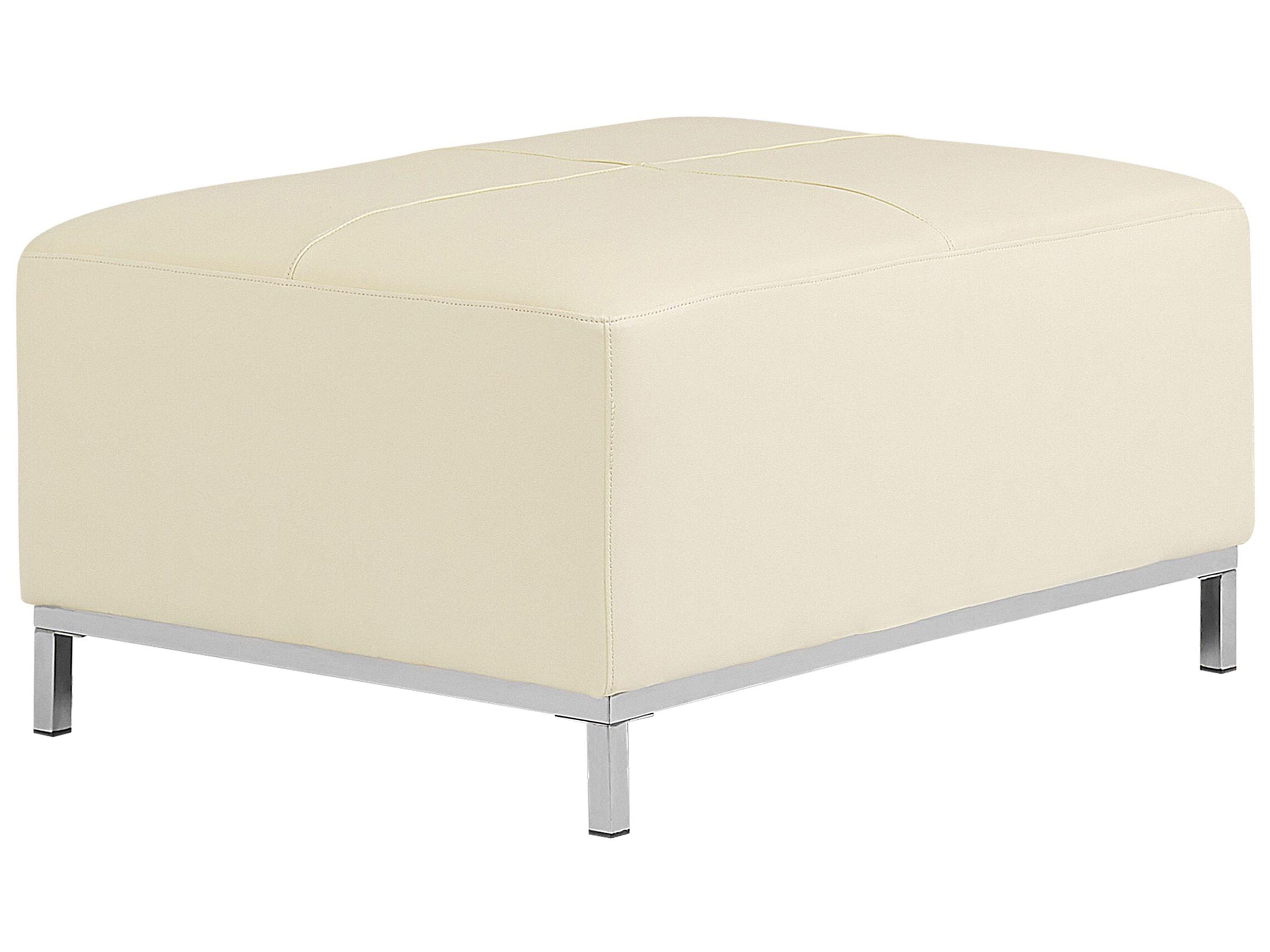 Ottoman OSLO Leather Light Beige