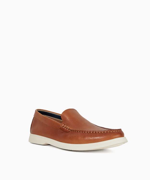 Buftonn Tan - Topstitch Casual Loafers