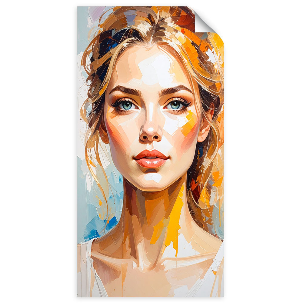 Plakat samoprzylepny do salonu Feeby Portret Kobiety Modelki 40x80