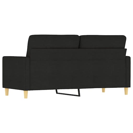 NNEVL 2-Seater Sofa Black 140 cm Fabric