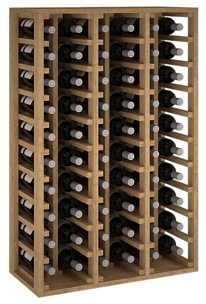 Meuble Range Bouteille de vin Série Godello en Pin Clair 60 bouteilles
