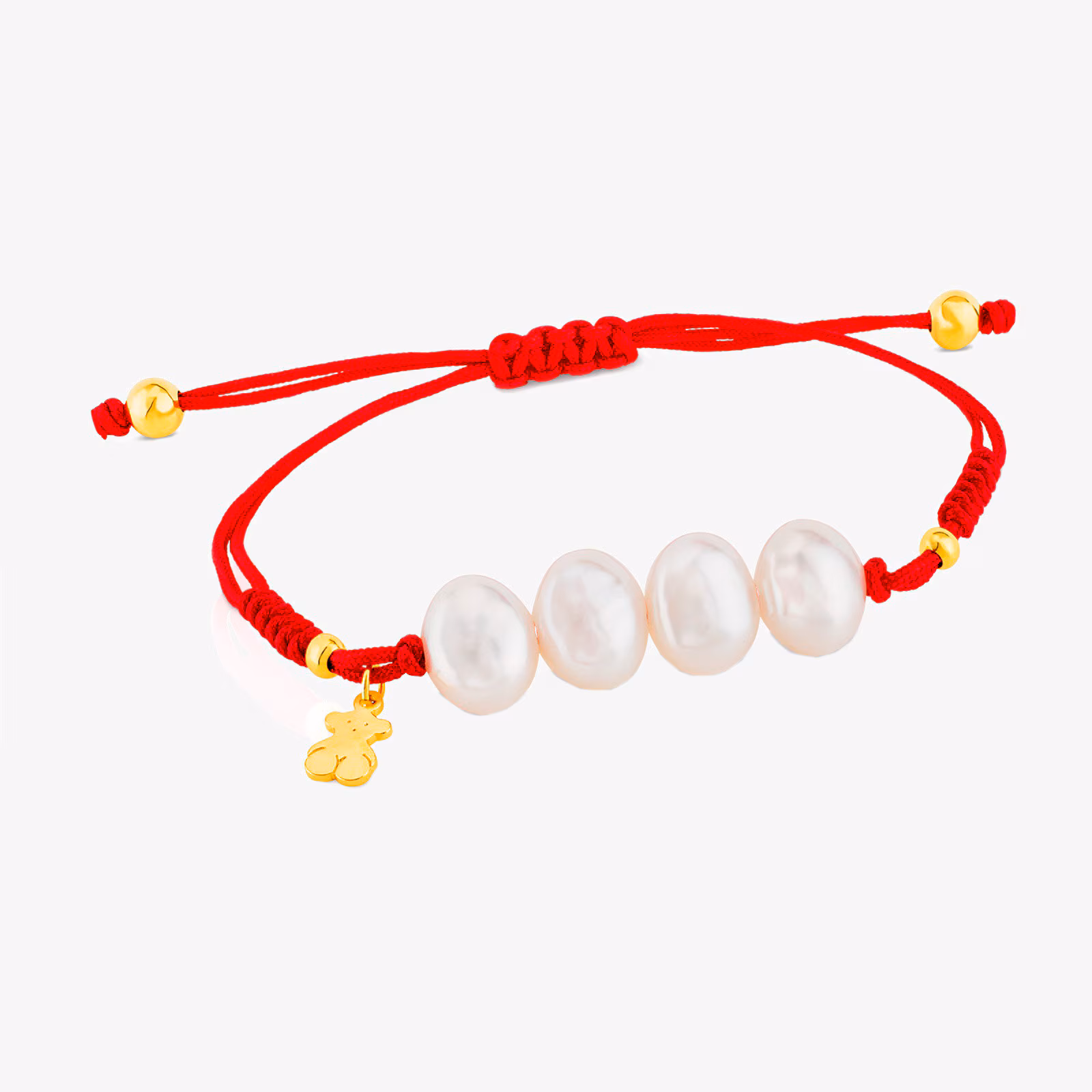 Pulsera con baño de oro 18 kt sobre plata y perlas cultivadas TOUS Nudos