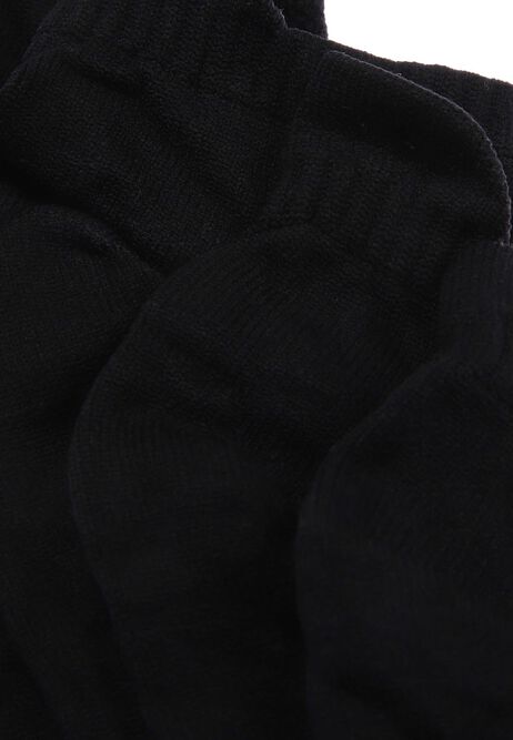 Womens 4pk Black Microfibre Trainer Socks