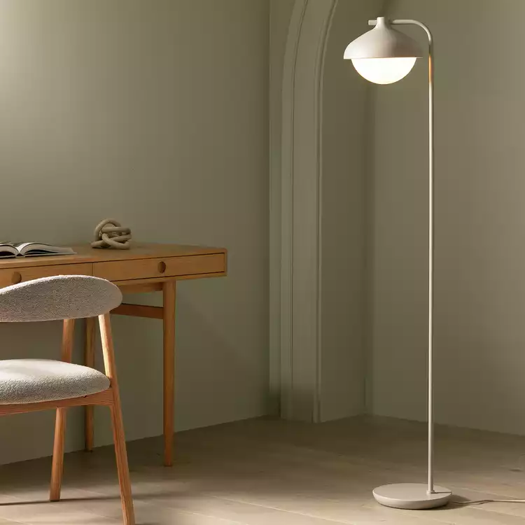Habitat Acorn Metal Floor Lamp - Latte