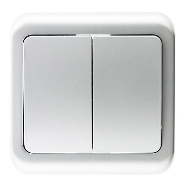 Interrupteur double Antaria - Blanc - Zenitech