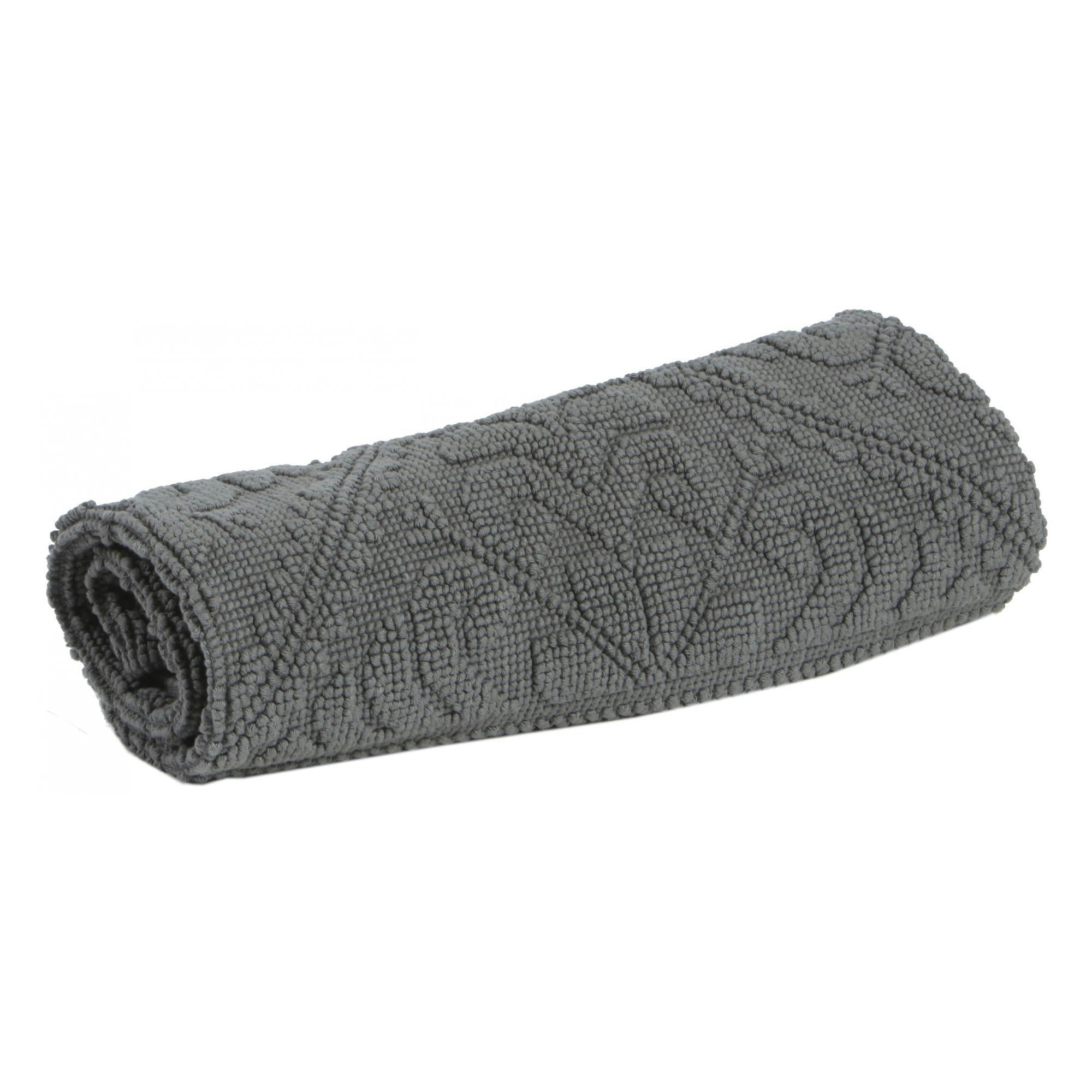 ENZO - Tapis de Bain  en coton souris 54 x 110