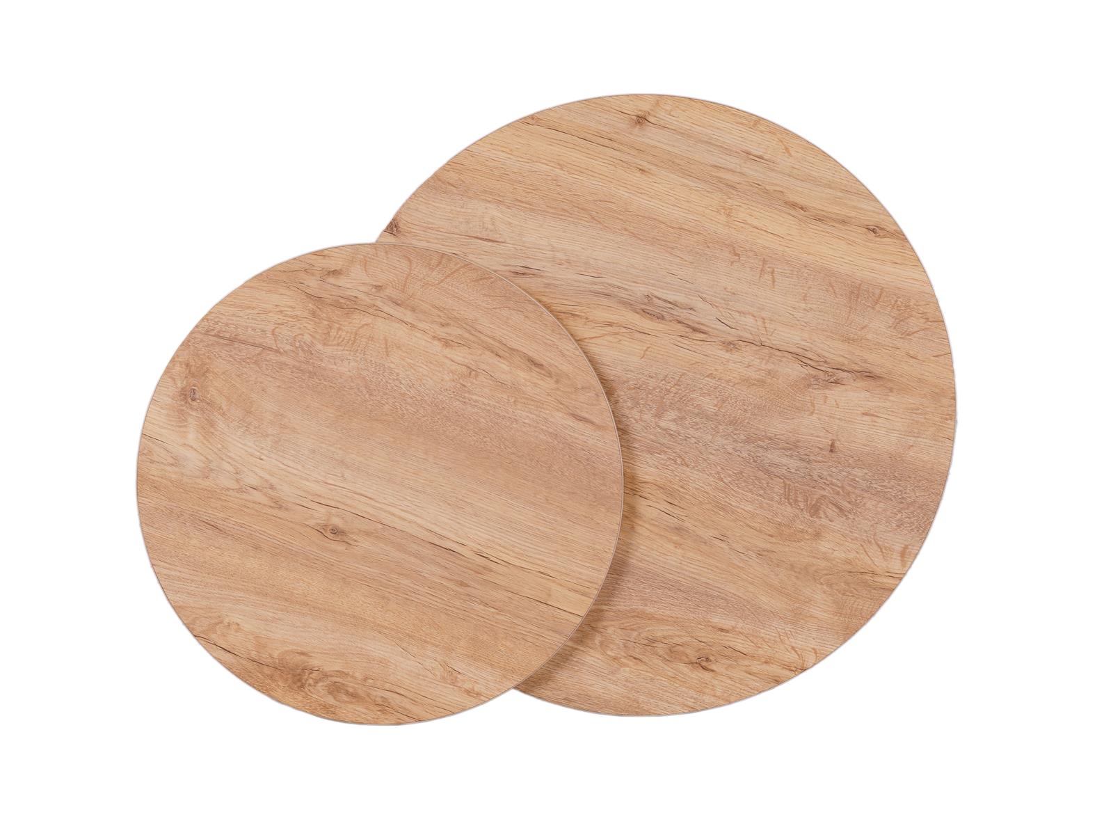 MaximaVida ronde set tafelbladen Kiev eiken fineer - 58 cm en 45 cm