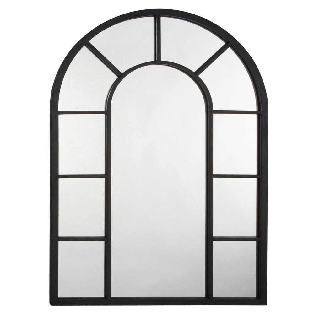 Cheverny - Miroir arche en métal effet rouille 60x90