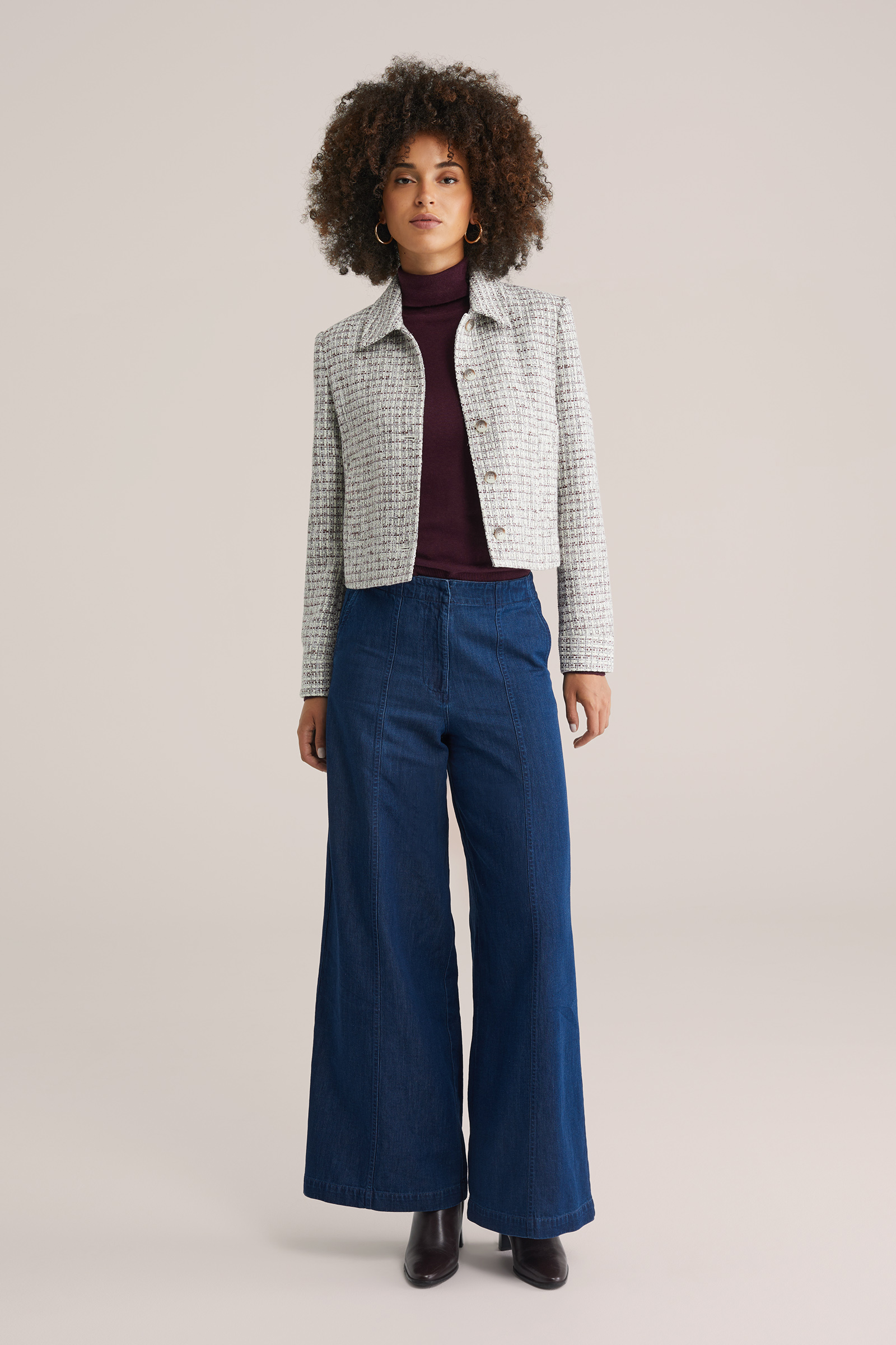 Dames fijngebreide coltrui