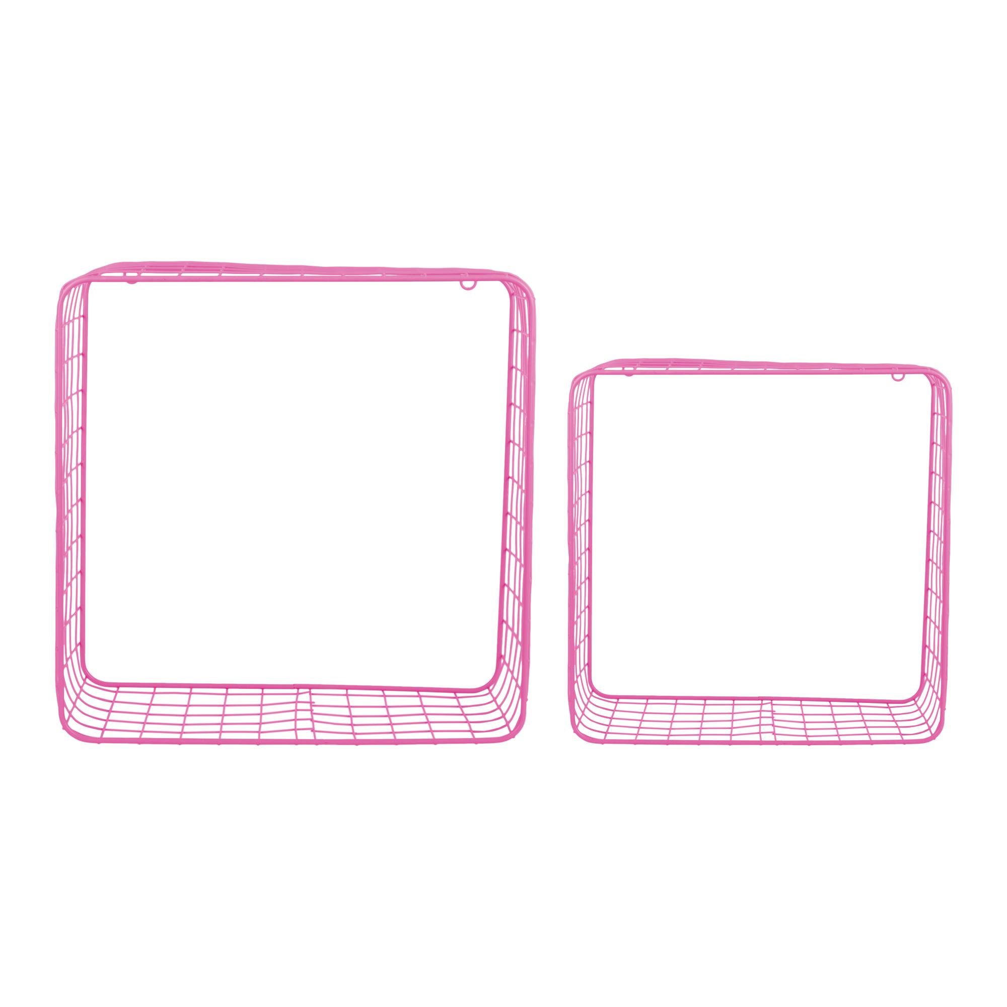 Present Time wanddecoratie Reja - roze - 15x35x35cm