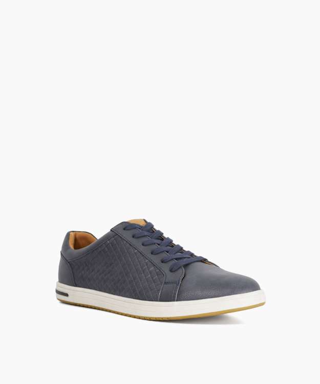 Tezzy Weave Navy - Wide Fit Lace-Up Weave Trainers