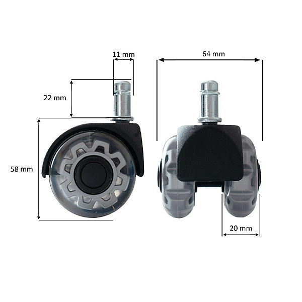 Lot de 5 Roulettes Universelles Robustes à Roulement Moderne Pivotant FineBuy