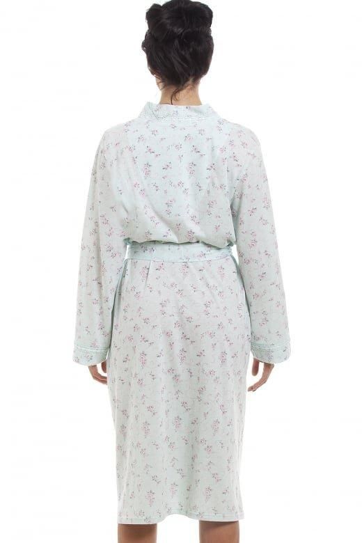 Camille Classic Floral Jersey Cotton Dressing Gown
