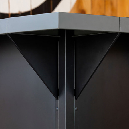 Cornière d’angle en acier noir pour cuisine extérieure - ENO