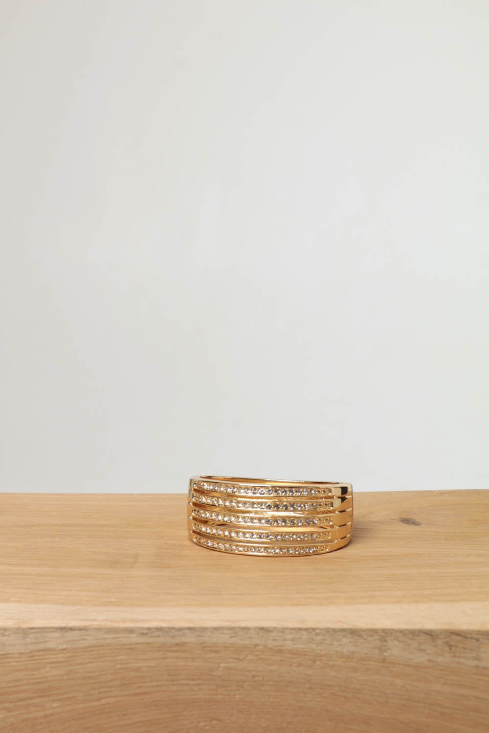 Izabel London Diamante Multi Row Metallic Bracelet