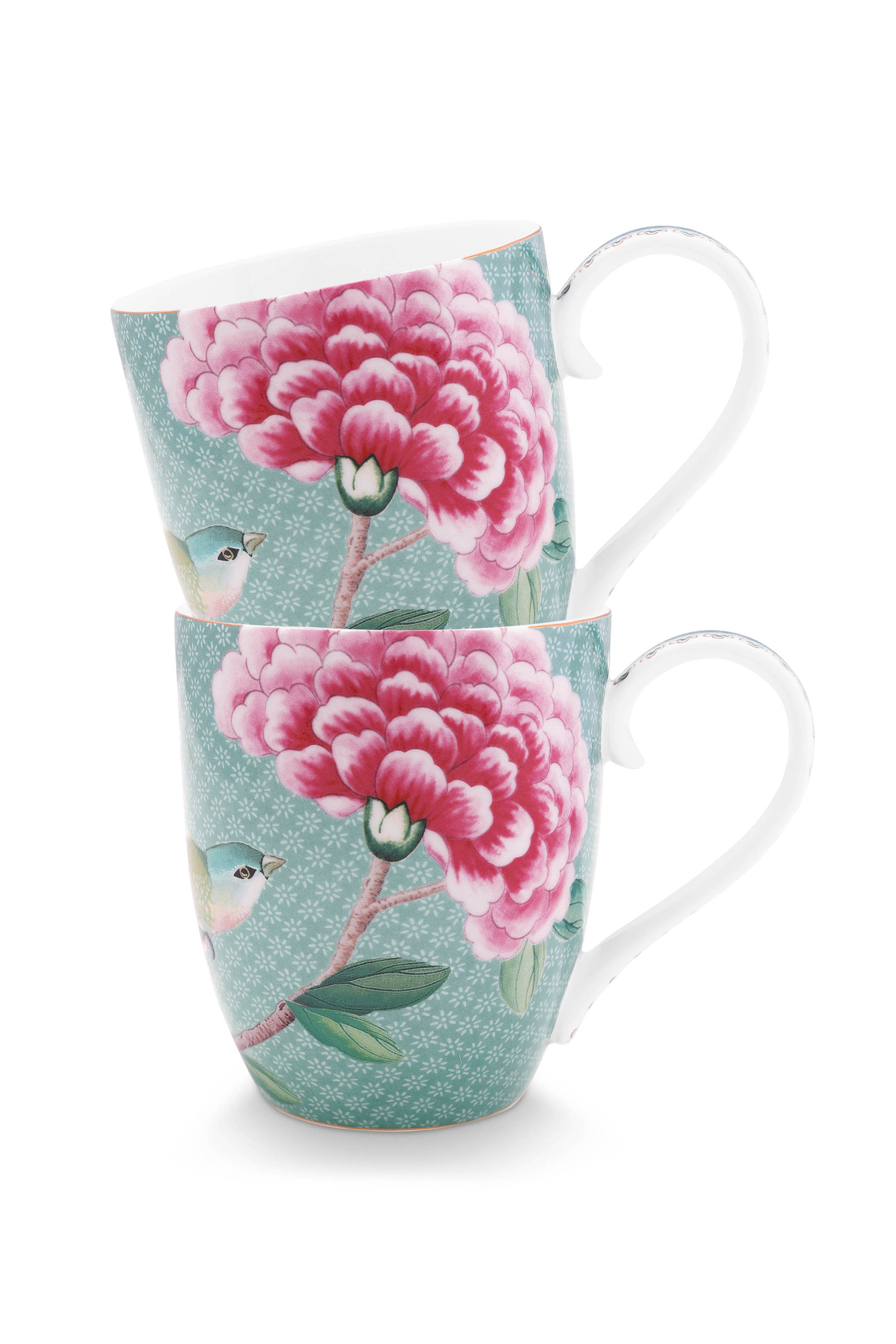 Pip Studio - Blushing Birds Mokken - Servies set van 2 - 450ml