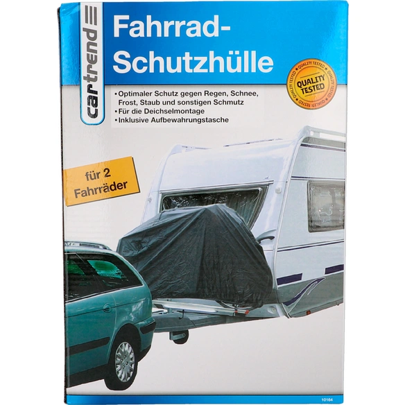 Fahrradschutzhülle, schwarz, Nylon