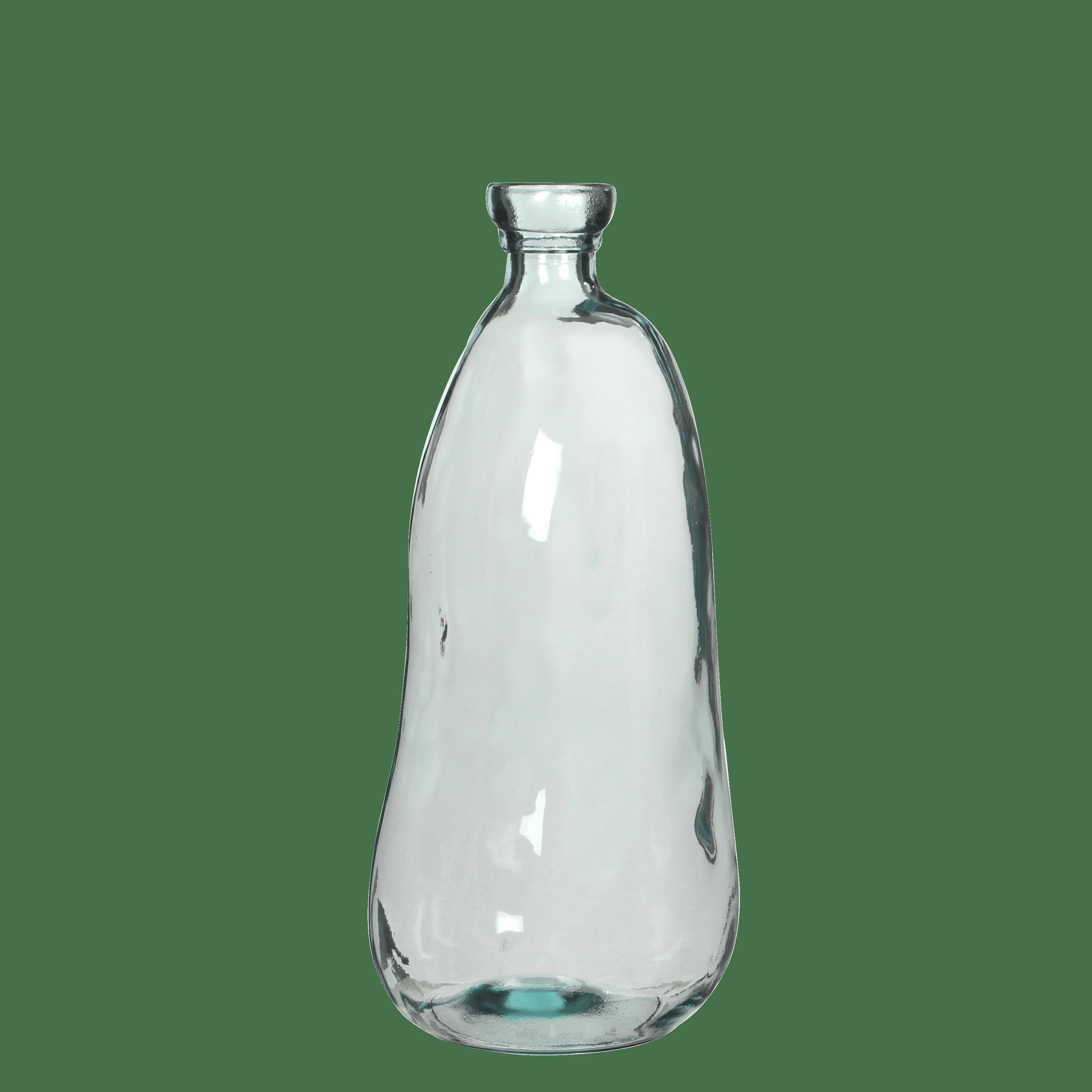 ORGANIC - Vase bouteille en verre recyclé H51