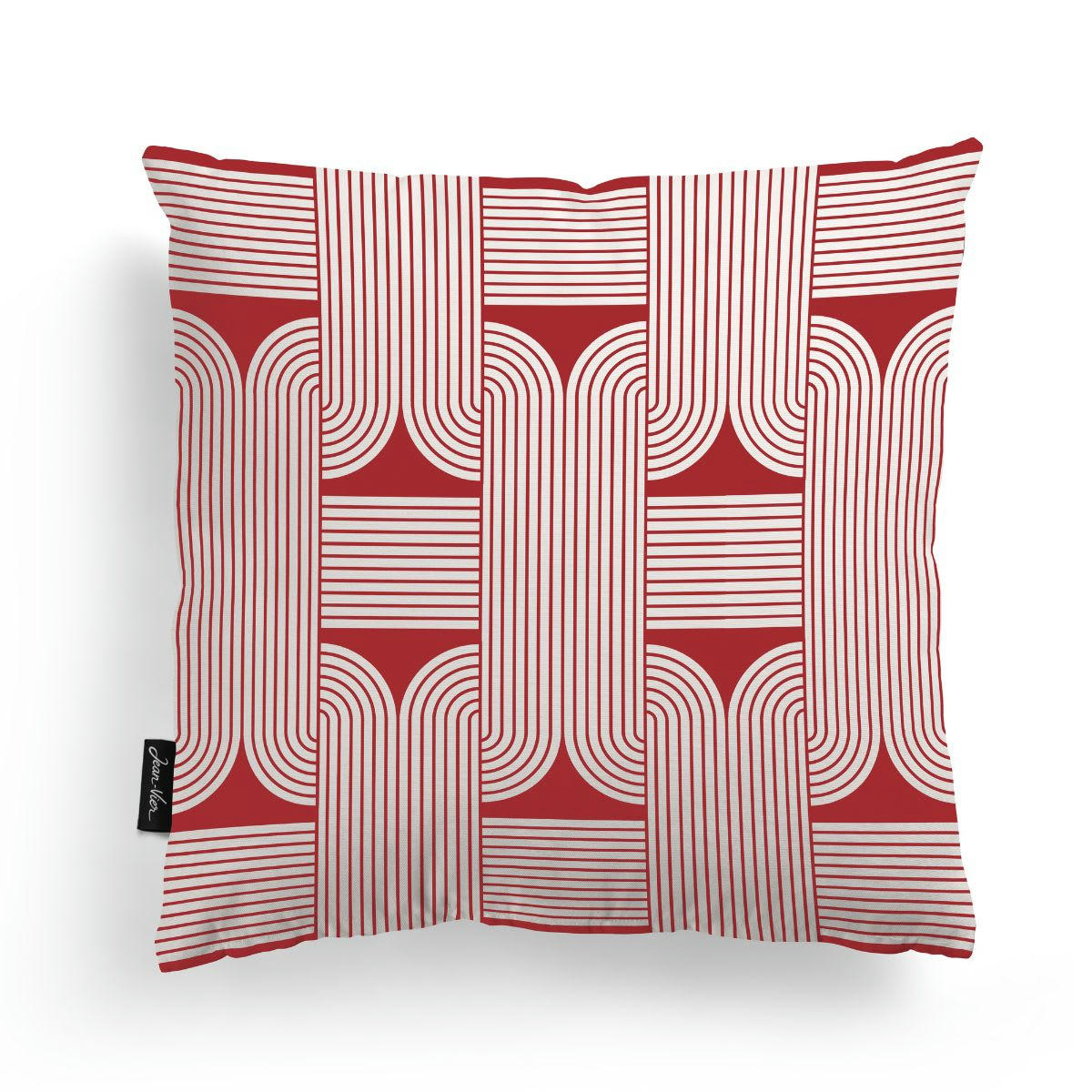 - Housse de coussin coton rouge Katea 40x40 cm