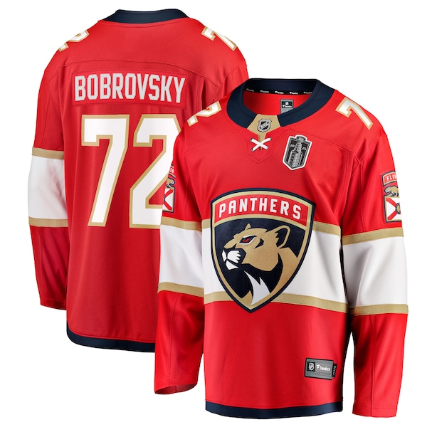 Sergei Bobrovsky Florida Panthers  2025 Stanley Cup Final Home Breakaway Player Jersey - Red