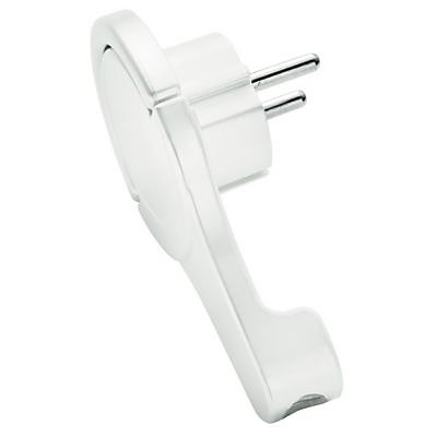 Fiche extra-plate Diall blanc glossy 16A