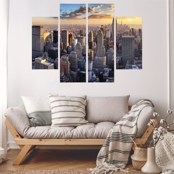 Obrazy Canvas Do Salonu Panorama Nowego Jorku 80x60cm