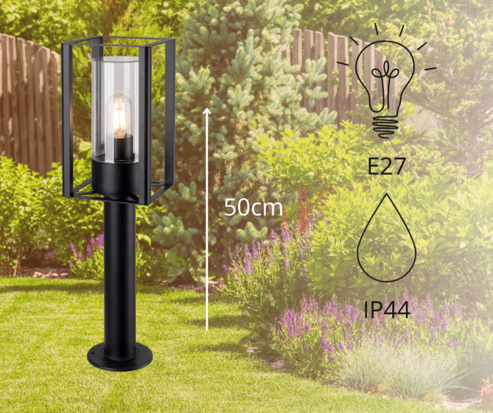 Lampa ogrodowa Germina słupek 50cm stojąca nowoczesna aluminiowa 1szt.