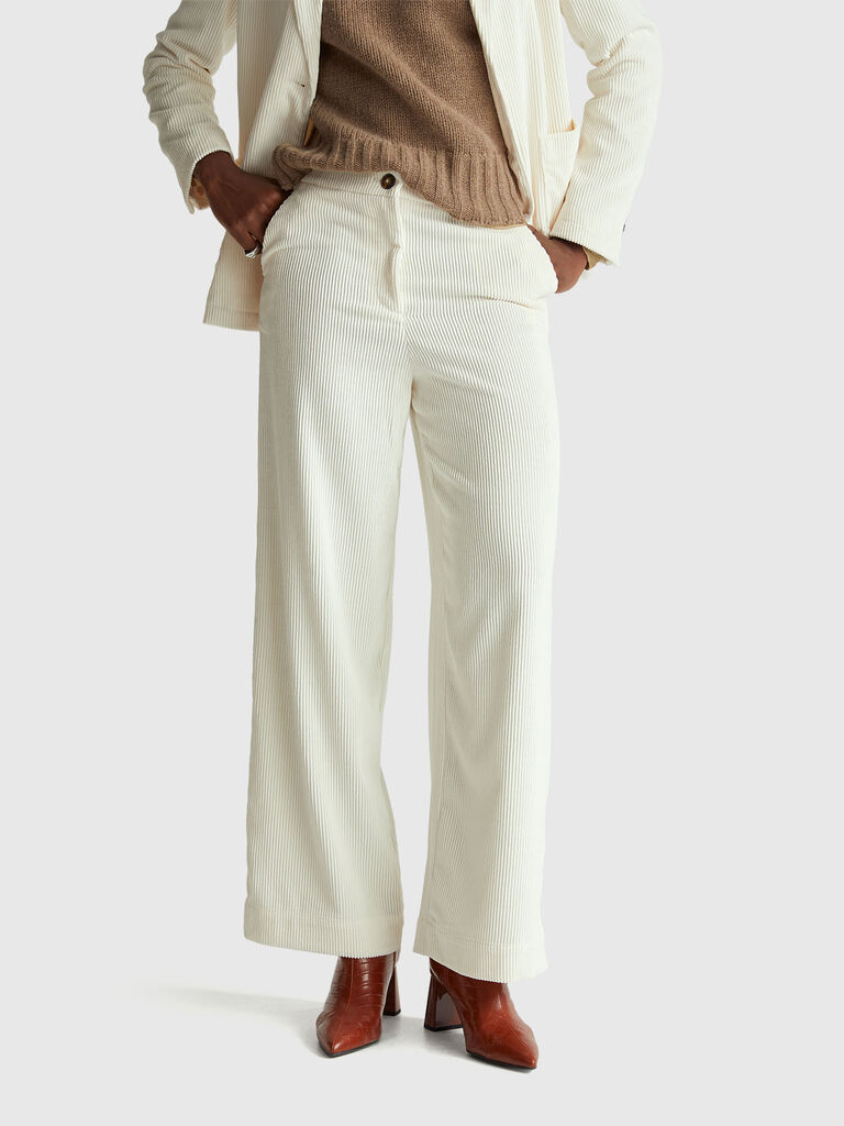 Flared corduroy trousers