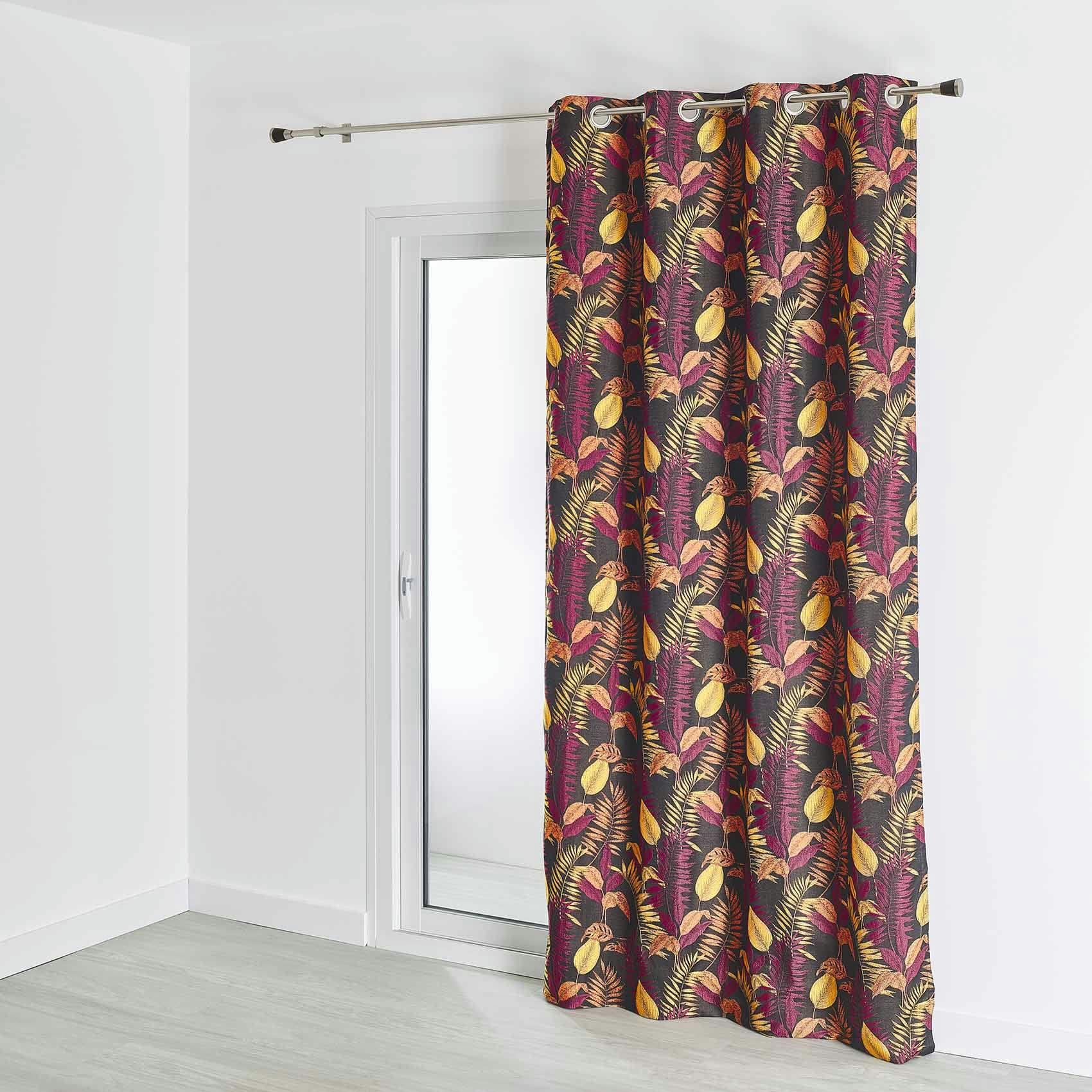- Rideau d'ameublement à jacquard fougères