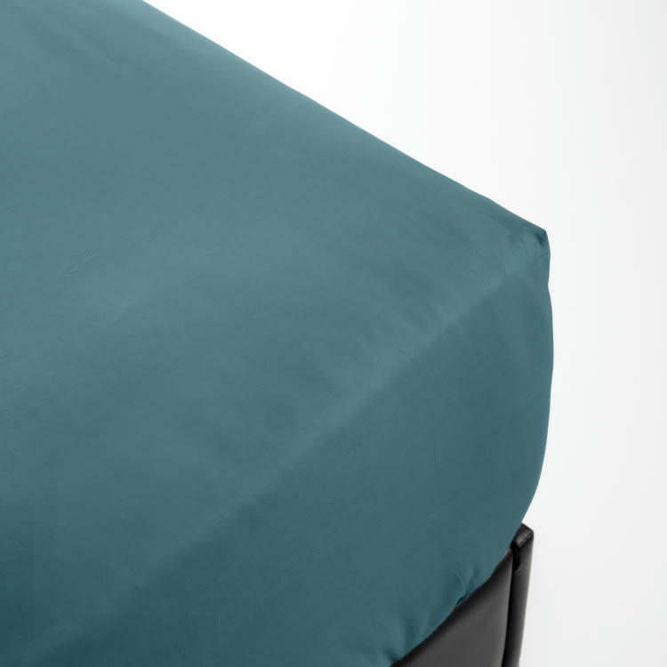 PERCALE MONTELEONE - Drap housse en Coton Bleu 140x200 cm