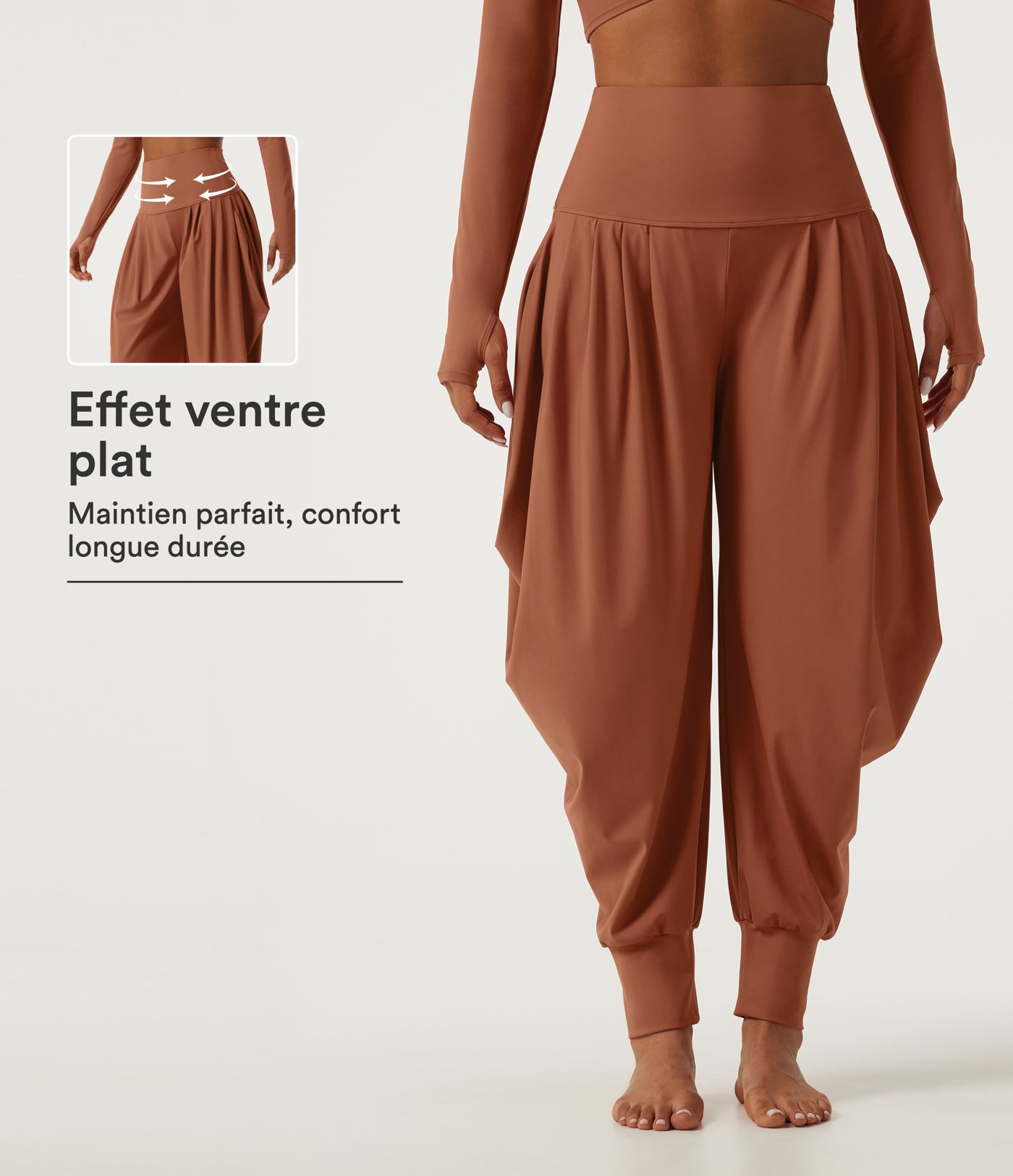 Pantalon de jogging de danse SoftlyZero™ Airy effet frais InstantCool taille haute à effet superposé avec poches