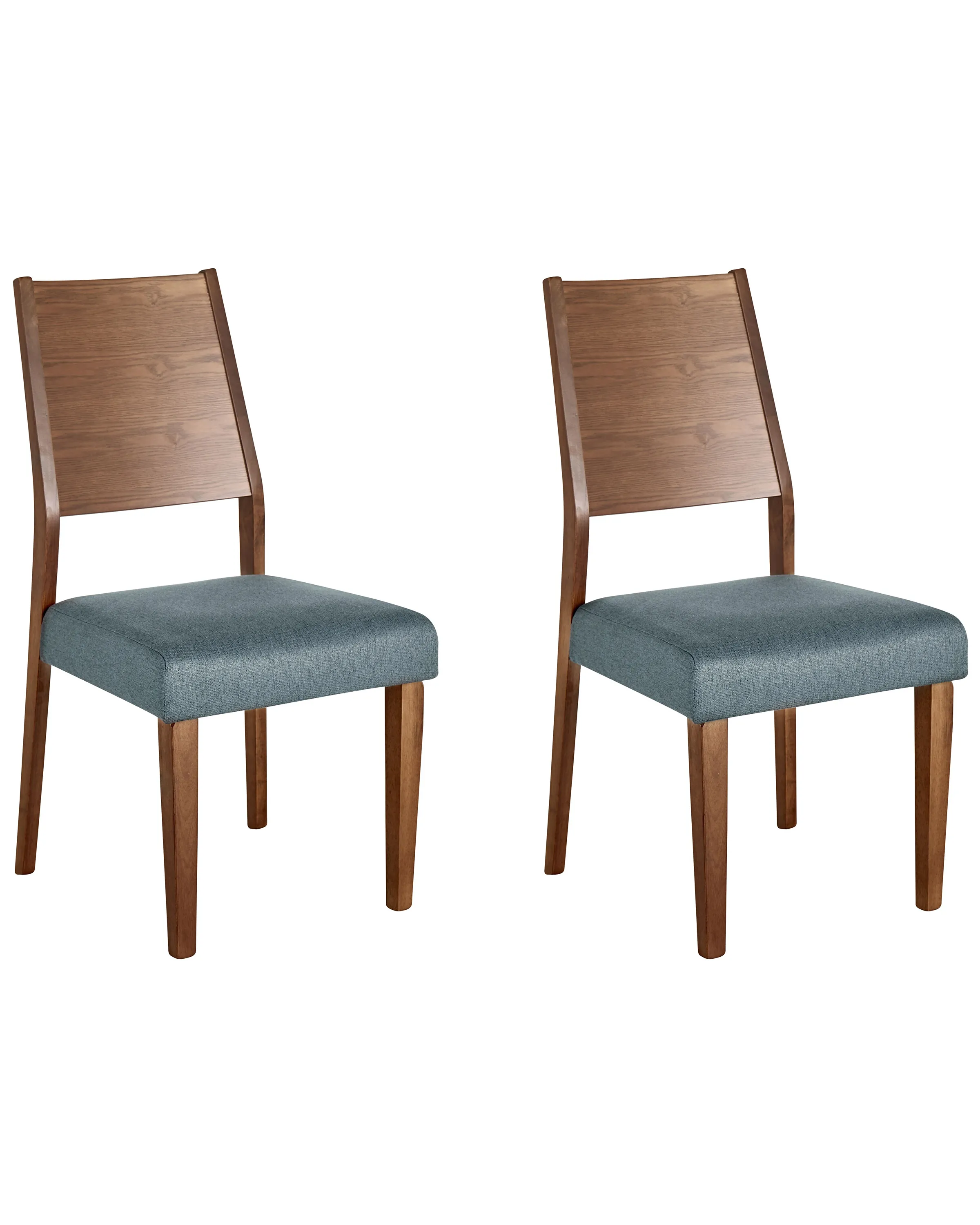 Set of 2 Dining Chairs ELMIRA Wood Grey