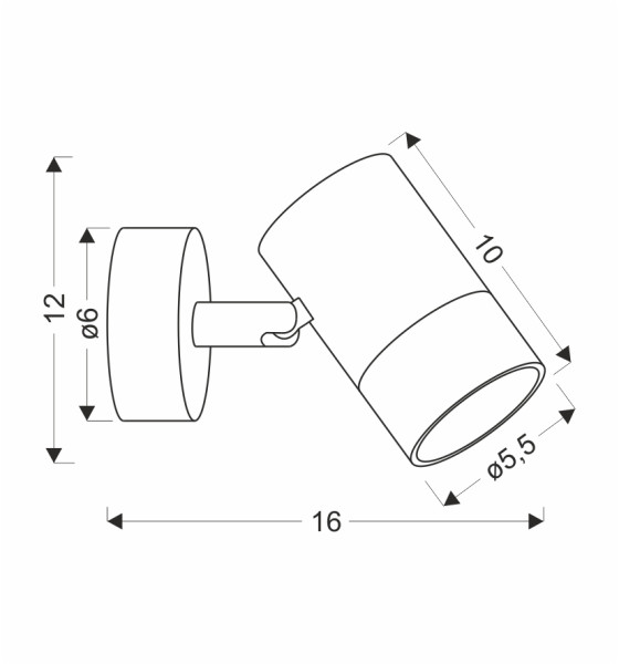 Lampa kinkiet TOBI czarny 1x15w gu10 klosz czarny złoty