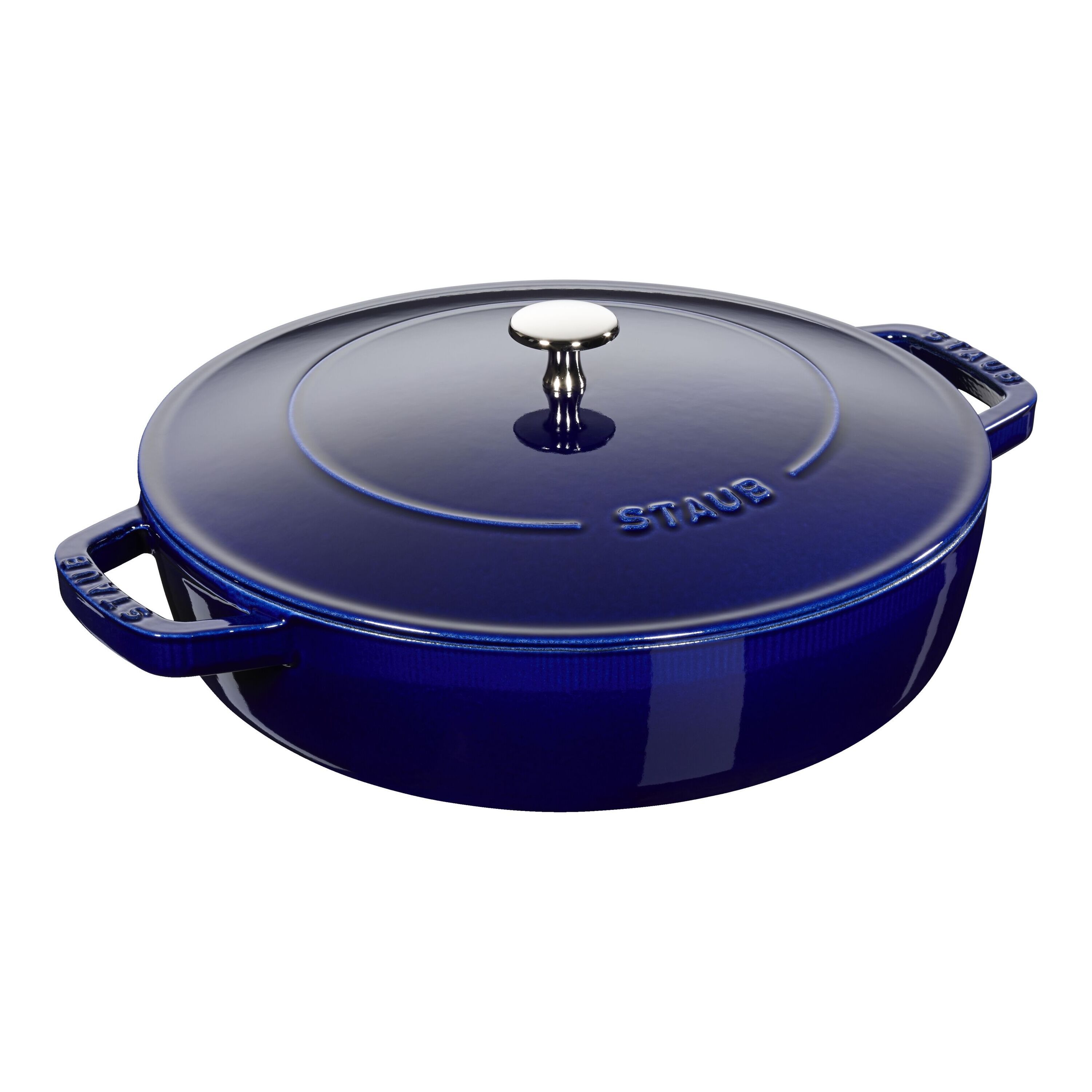 24 cm round Cast iron Saute pan Chistera dark-blue