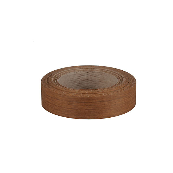 Bande de Chant Bois Véritable Thermocollante Teck 23mm 5m Fixation Facile