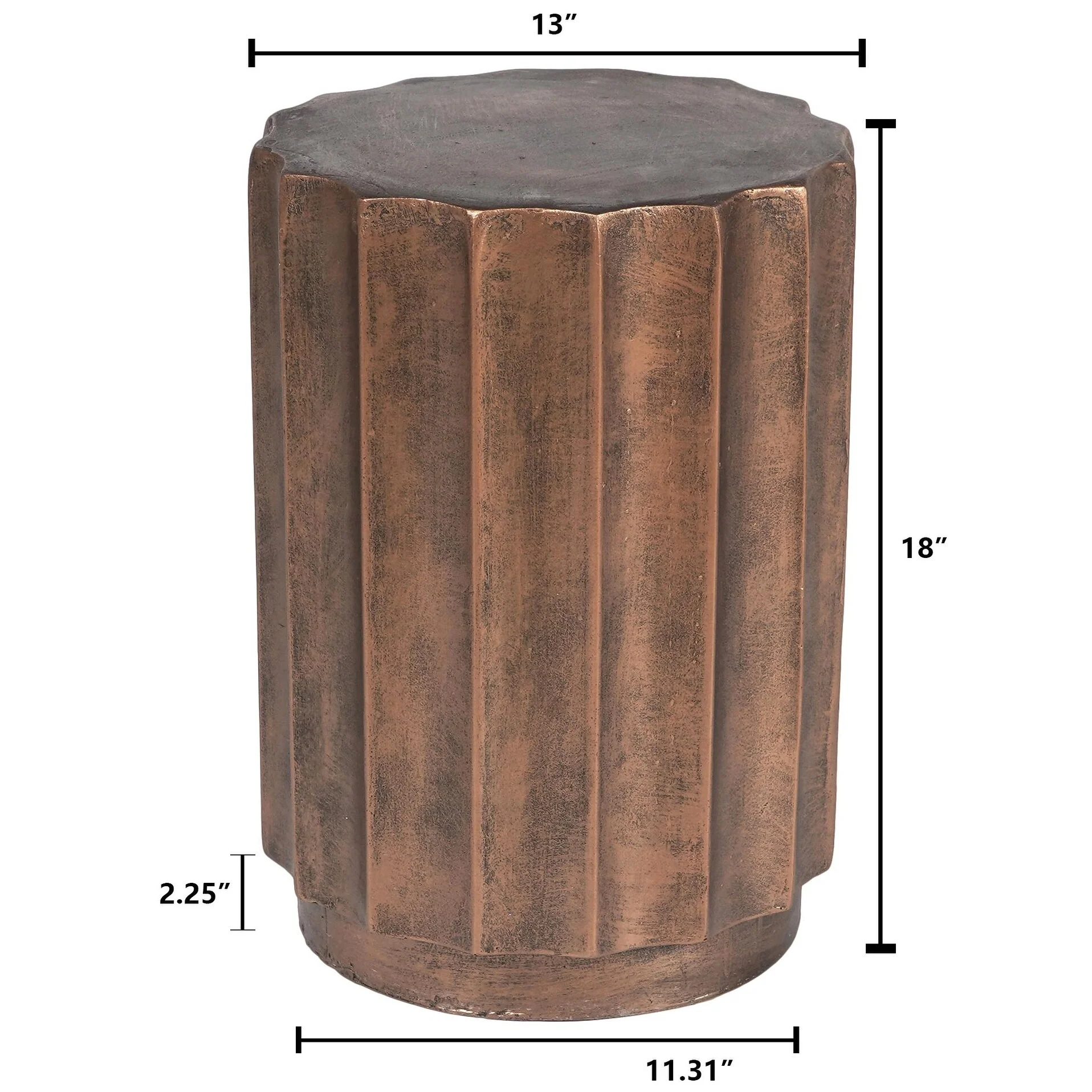 Round Cement Side and End Table, Outdoors & Indoors