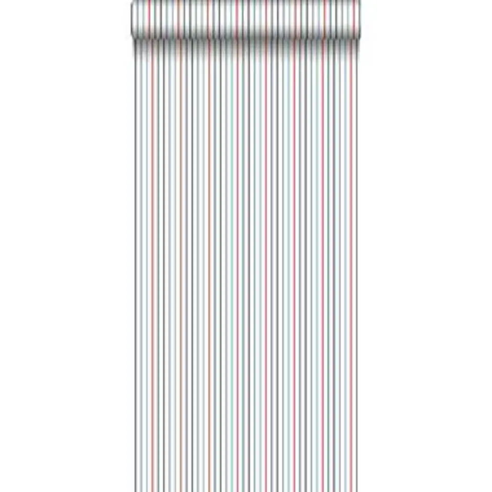 ESTAhome behang - strepen - blauw en rood - 53 cm x 10,05 m