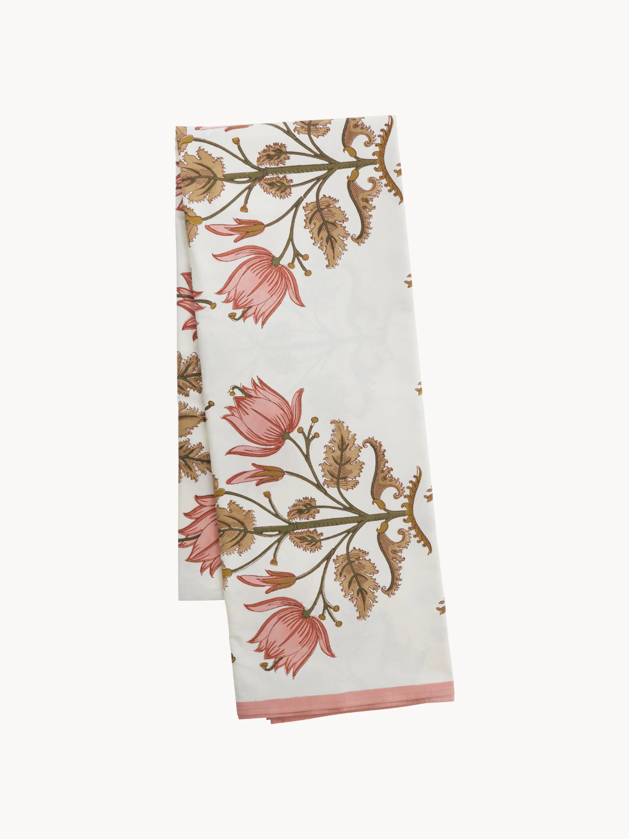Handgefertigte Tischdecke Melon mit floralem Design