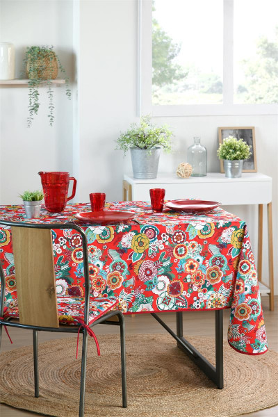 Obrus ogrodowy GIPSY 140x240 cm kwiatowy boho
