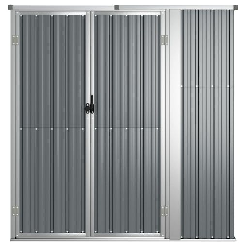 NNEVL Garden Tool Shed Grey 161x89x161 cm Galvanised Steel