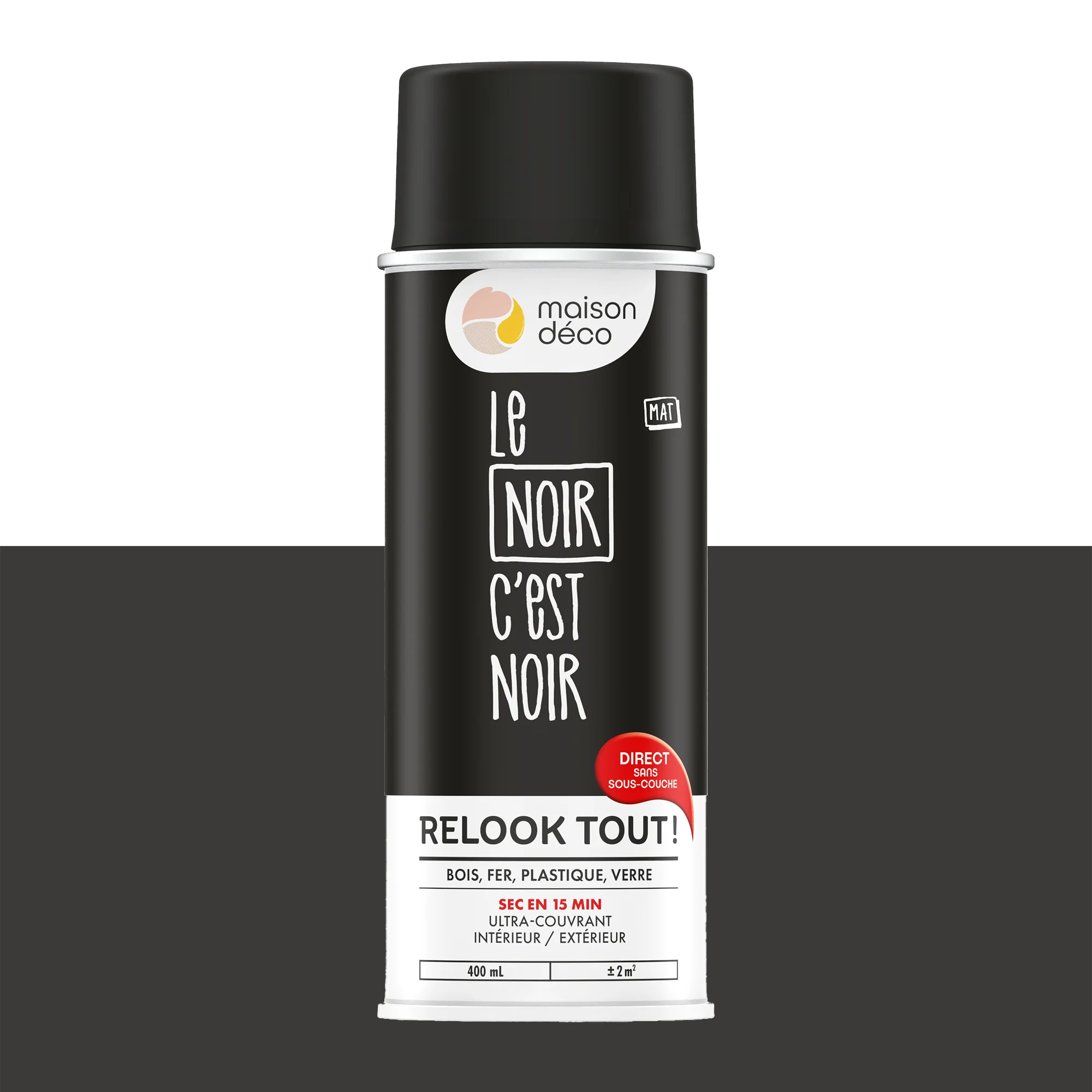 Relook tout aérosol Peinture Bombe de peinture noir 0,4 L