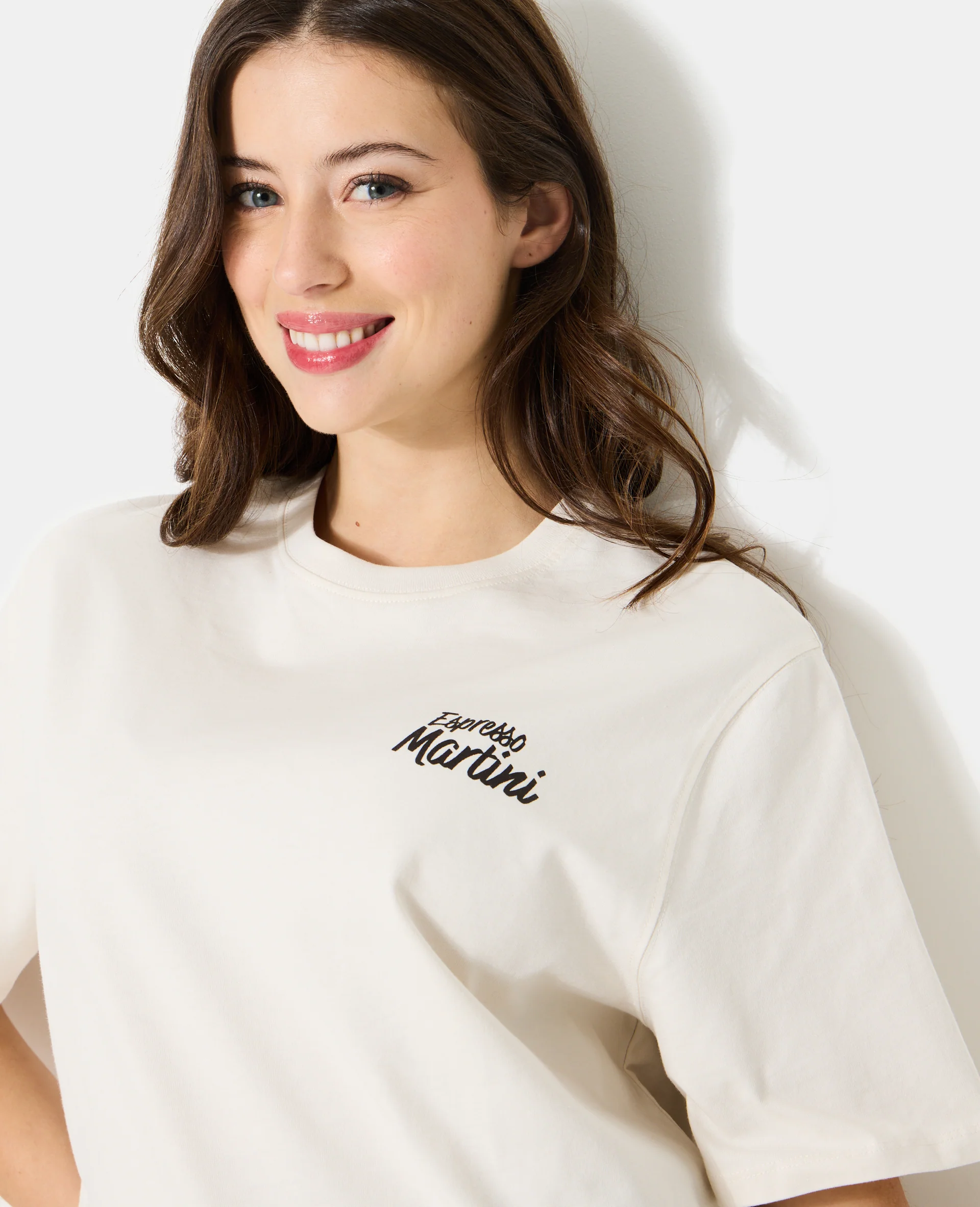 T-shirt oversize avec print poitrine et dos