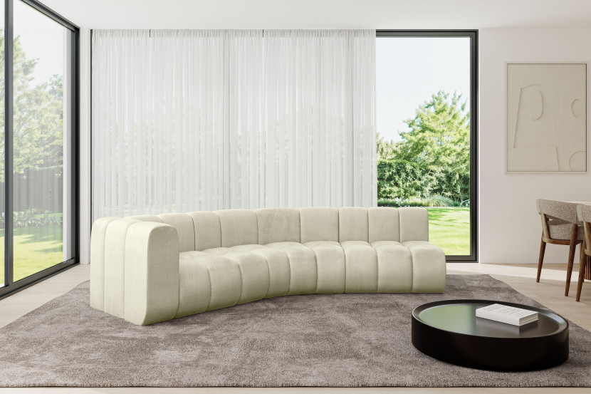 Narożnik lewostronny modułowy Karex-L1 - 308x194x70 cm Beżowy