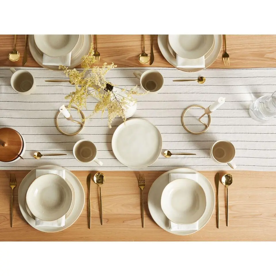 HOPS - Serviesset 12 delig - Lichtbeige - Steengoed